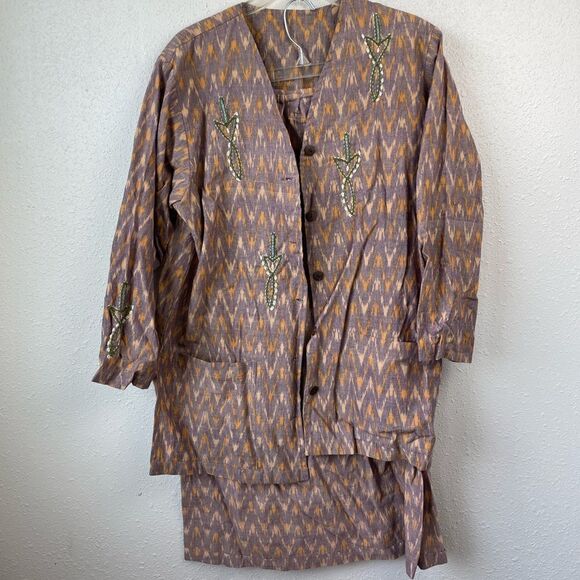 Marketplace Dignity Not Charity Boho Matching Shirt and Skirt Size S EUC - Picture 1 of 11